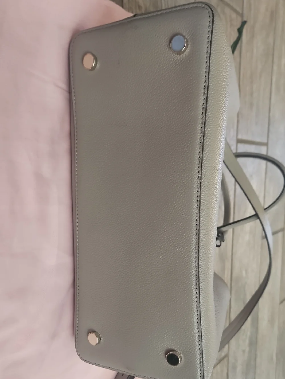 kate spade New York Margaux  gray pebble leather satchel with crossbody strap